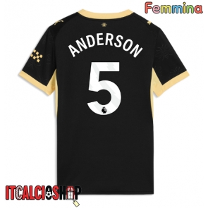 Manchester City Elliot Anderson #5 Seconda Maglia Femmina 2026-27 Manica Corta
